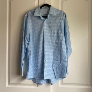 Arrow - Button Down Collared Dress Shirt, Blue & Teal Plaid